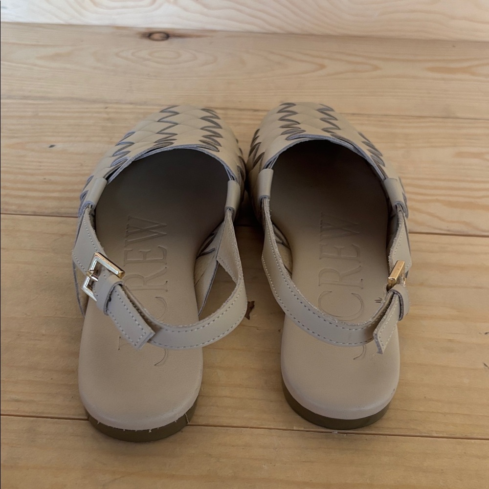 J. Crew Woven Leather‎ Slingback Flats in taupe - Picture 7 of 7